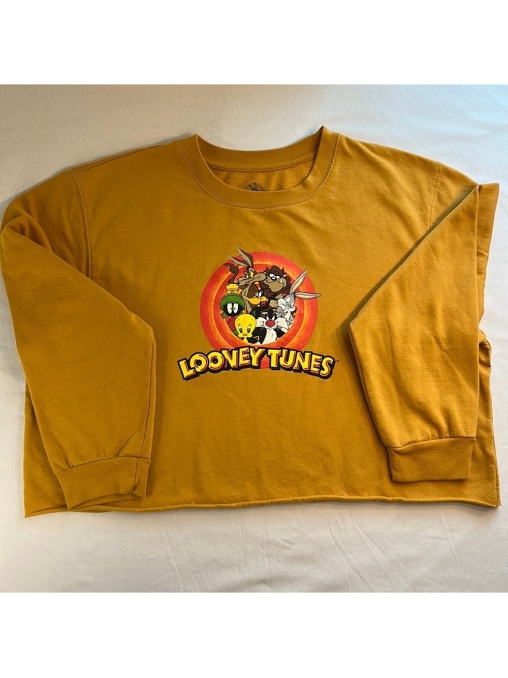 Looney Tunes cropped sweatshirt 2XL cartoon characters print